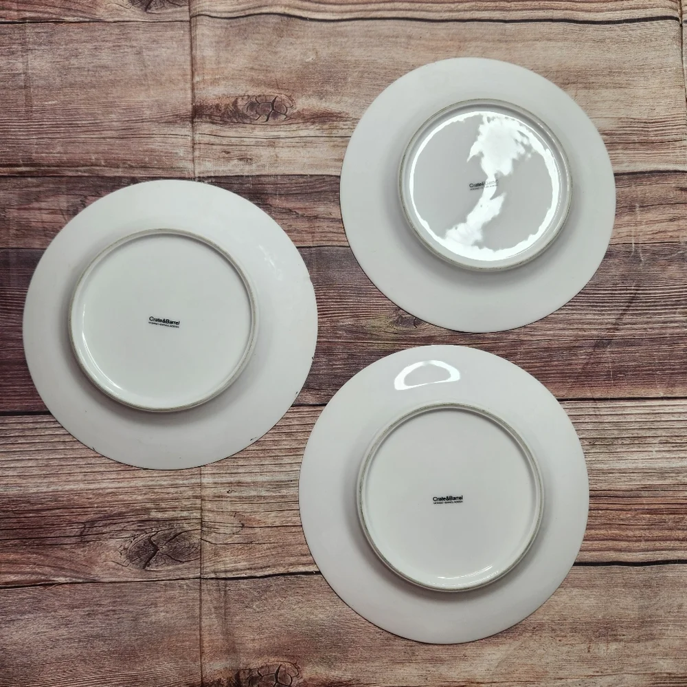 Crate&Barrel Gold Fruit Plates Dish Set